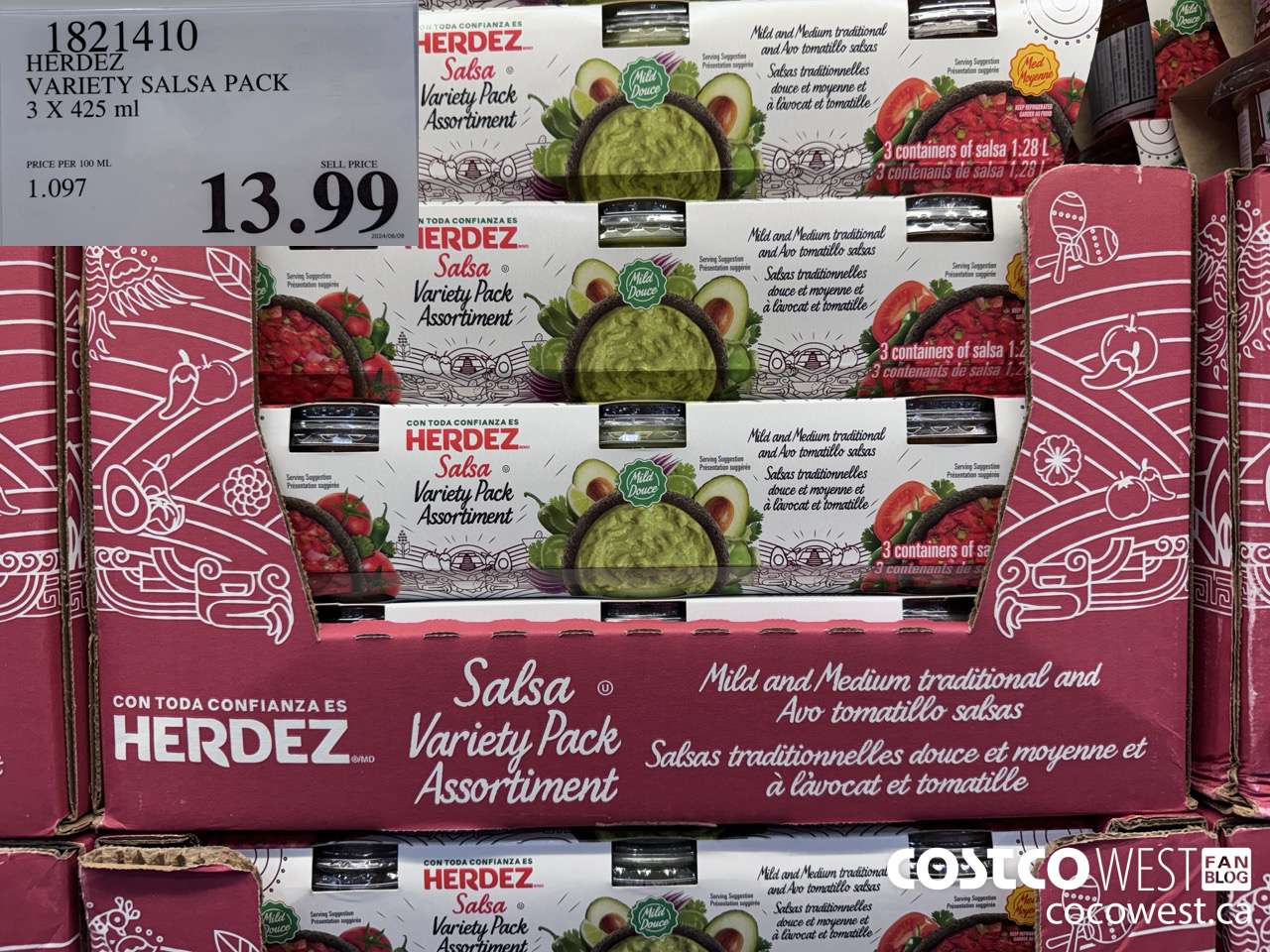 1821410 HERDEZ VARIETY SALSA PACK 3 X 425 ML $13.99