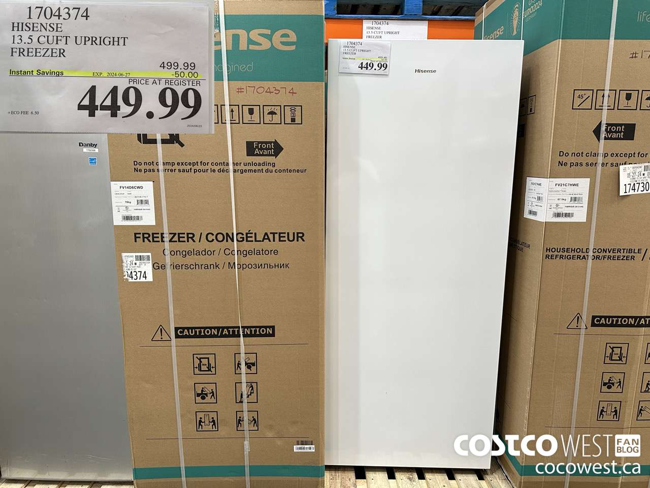 1704374 HISENSE 13.5 CUFT UPRIGHT FREEZER ($50.00 INSTANT SAVINGS EXPIRES ON 2024-06-27) $449.99