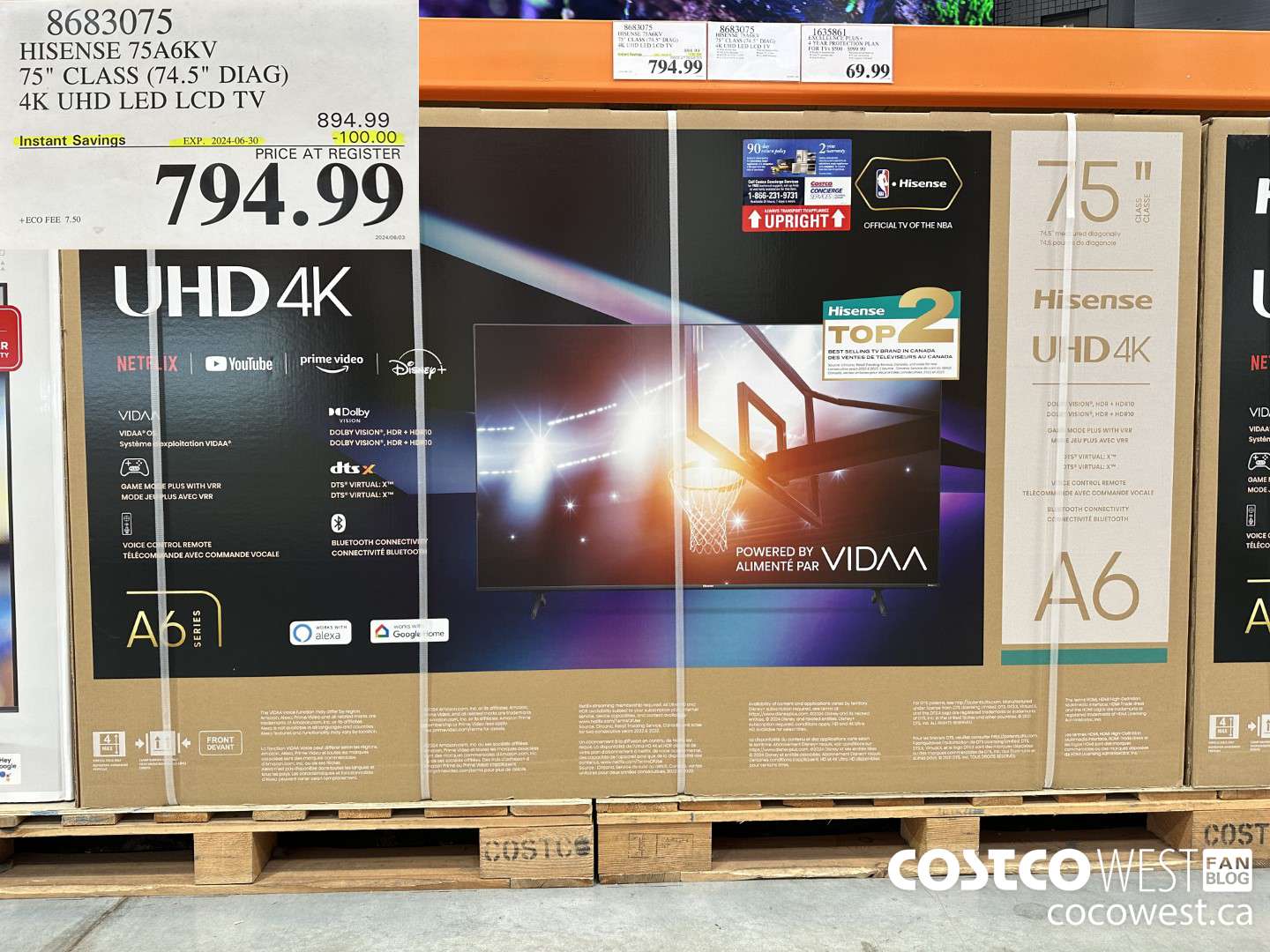 8683075 HISENSE 75A6KV 75