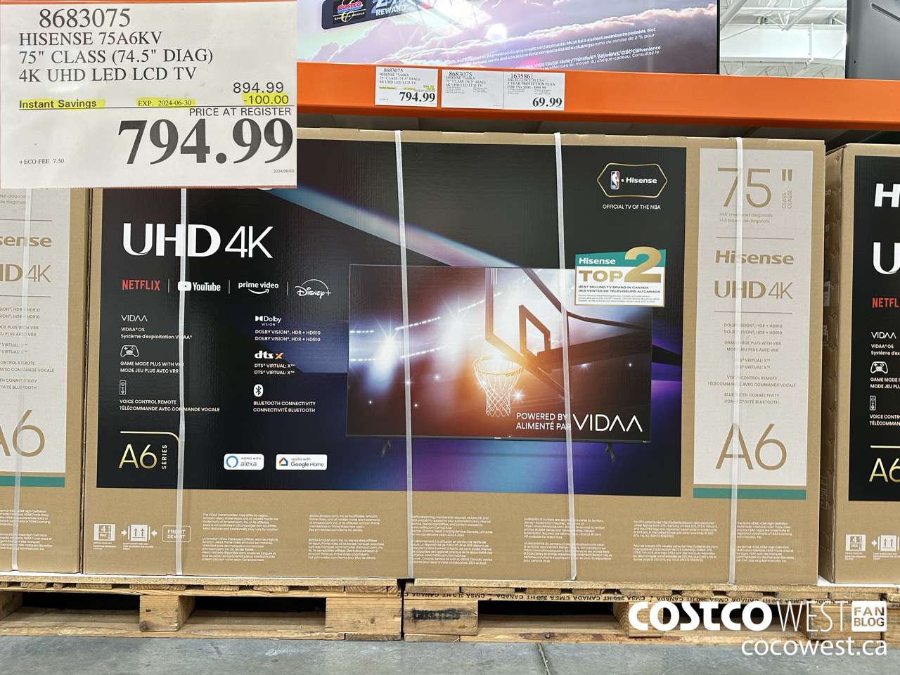 8683075 HISENSE 75A6KV 75