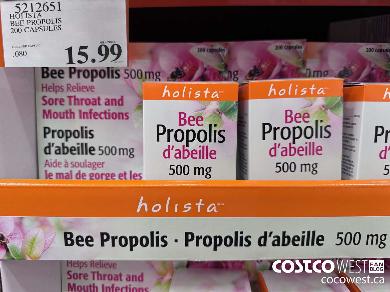 5212651 HOLISTA BEE PROPOLIS 200 CAPSULES $15.99