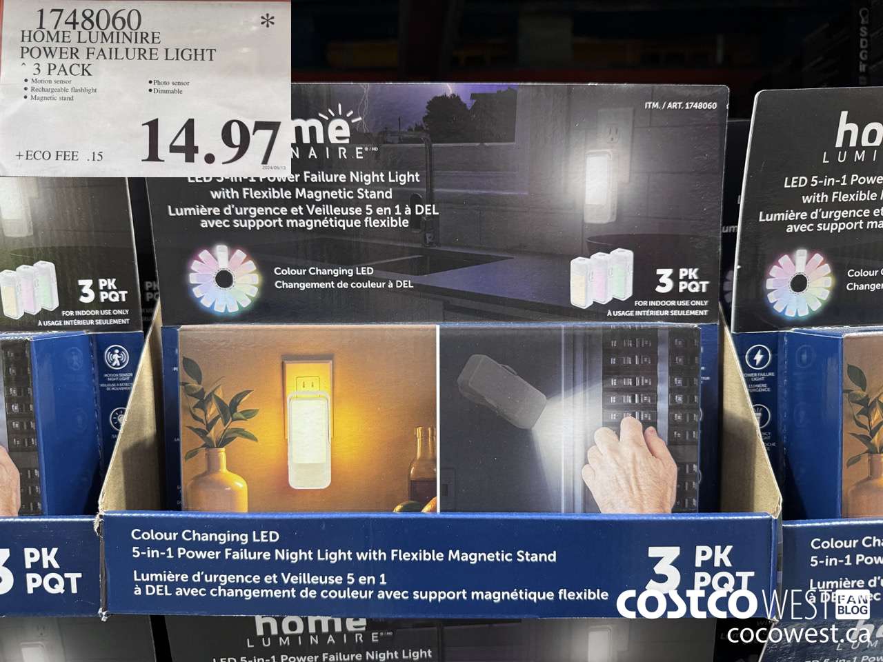 1748060 HOME LUMINIRE POWER FAILURE LIGHT 3 PACK $14.97