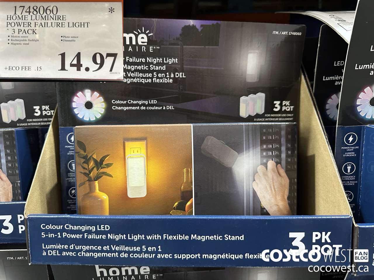 1748060 HOME LUMINIRE POWER FAILURE LIGHT 3 PACK $14.97