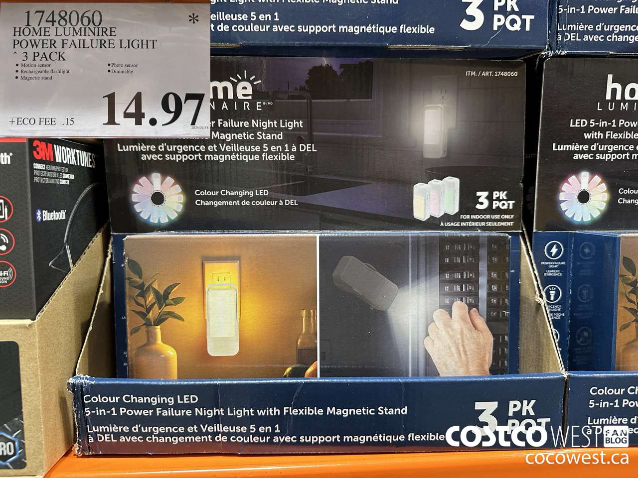 1748060 HOME LUMINIRE POWER FAILURE LIGHT 3 PACK $14.97