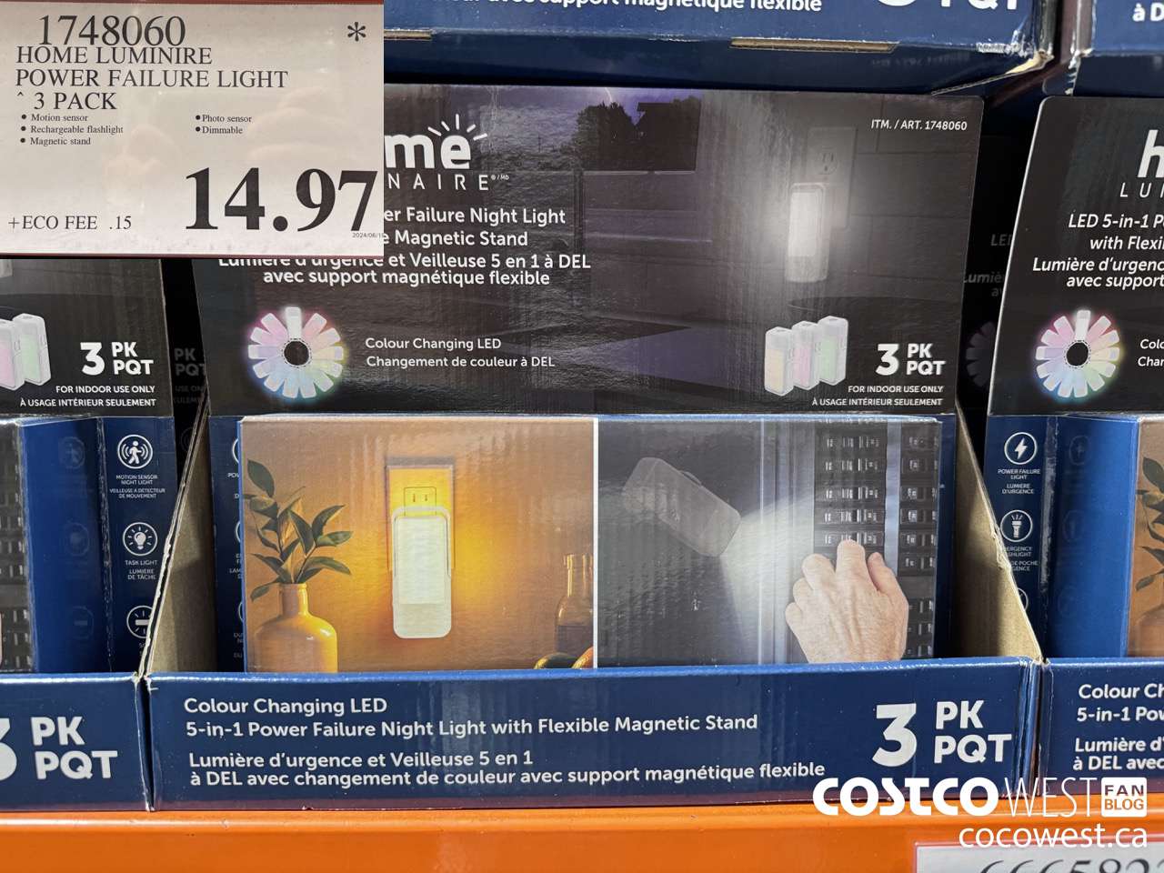 1748060 HOME LUMINIRE POWER FAILURE LIGHT 3 PACK $14.97