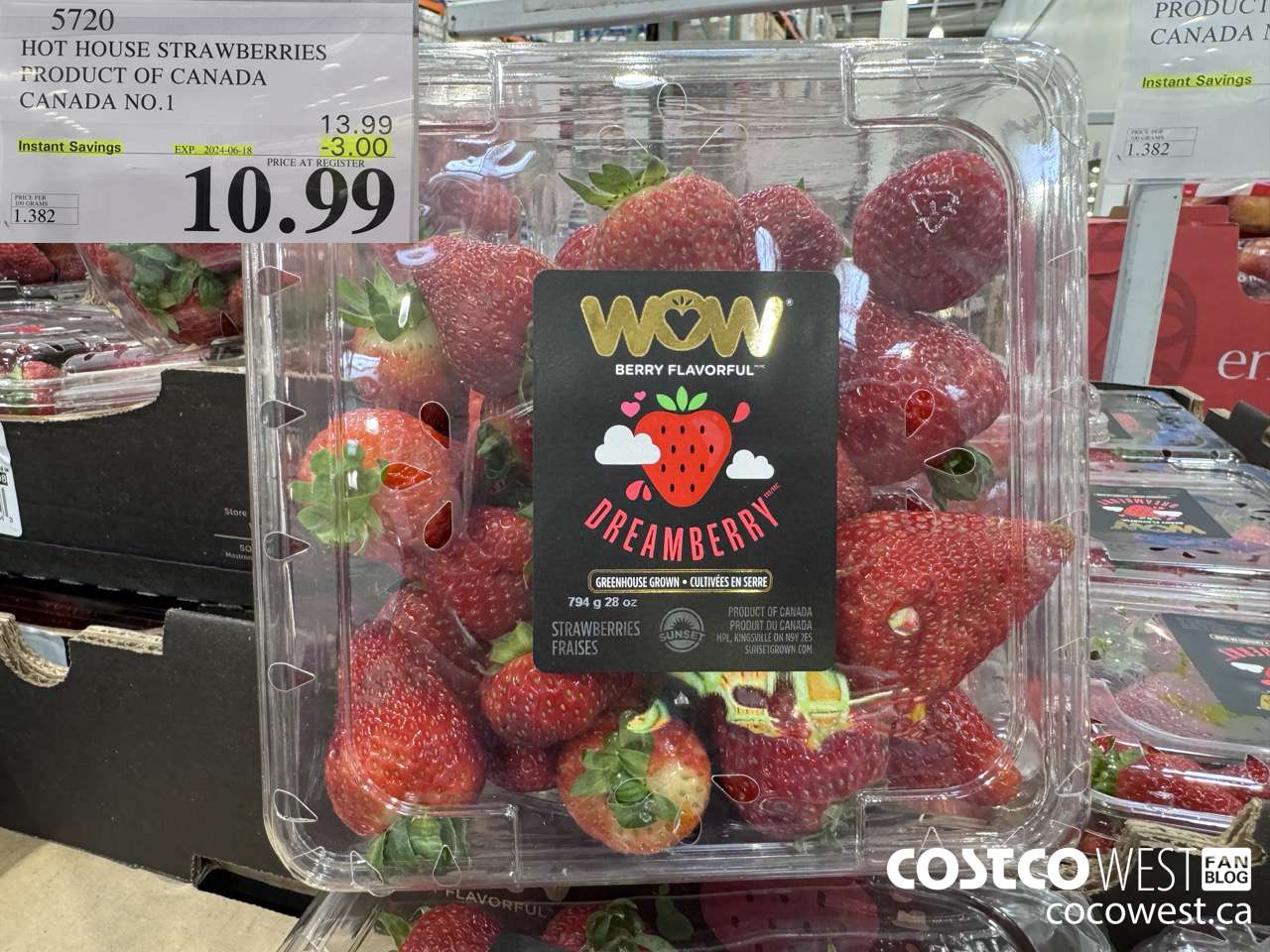 5720 HOT HOUSE STRAWBERRIES PRODUCT OF CANADA CANADA NO. 1 ($3.00 INSTANT SAVINGS EXPIRES ON 2024-06-18) $10.99