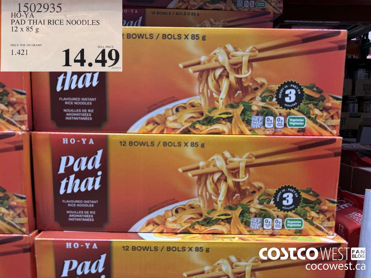 1502935 HO-YA PAD THAI RICE NOODLES 12 X 80 G $14.49