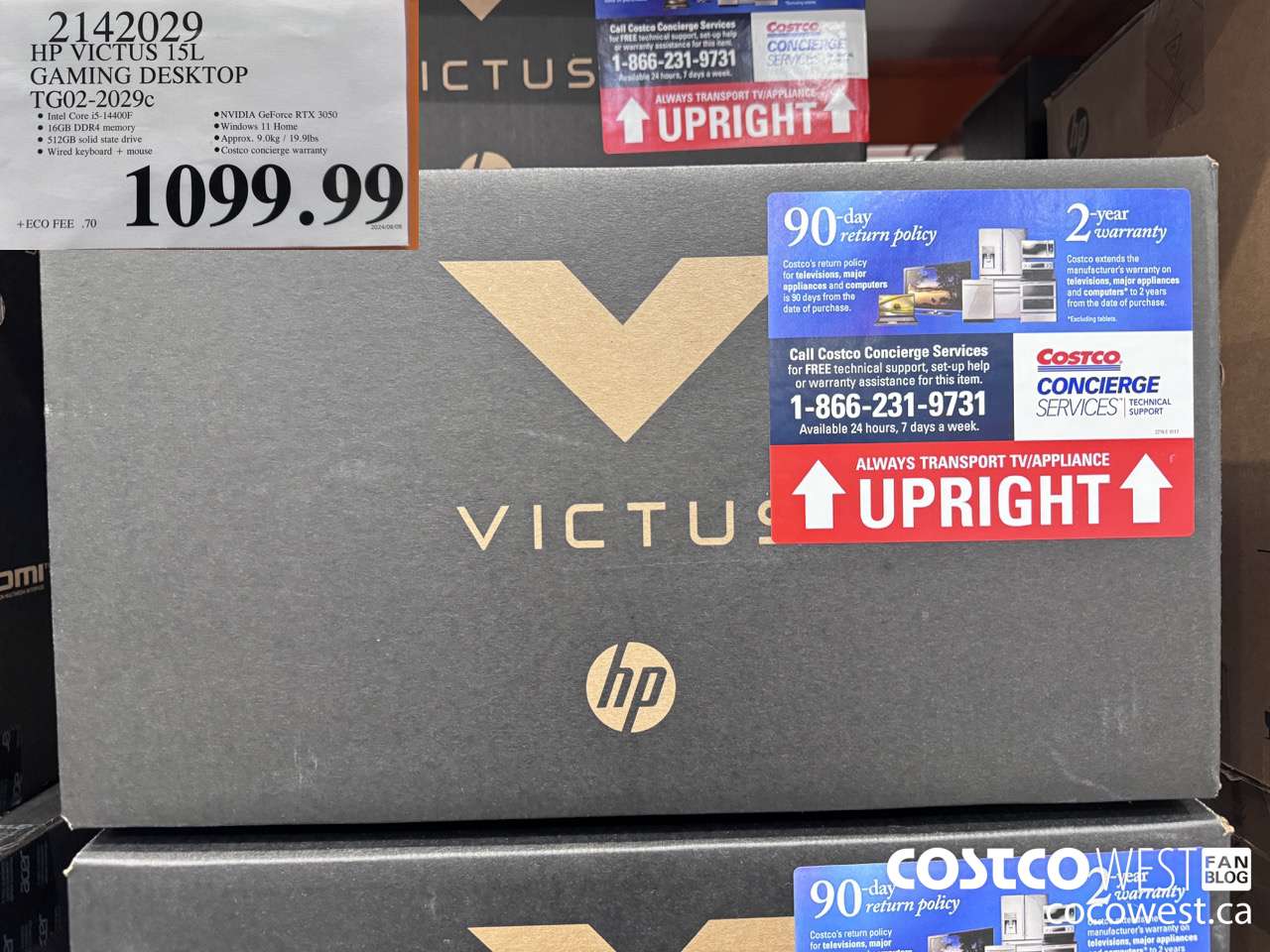 2142029 HP VICTUS 15L GAMING LAPTOP TG02-2029C $1099.9