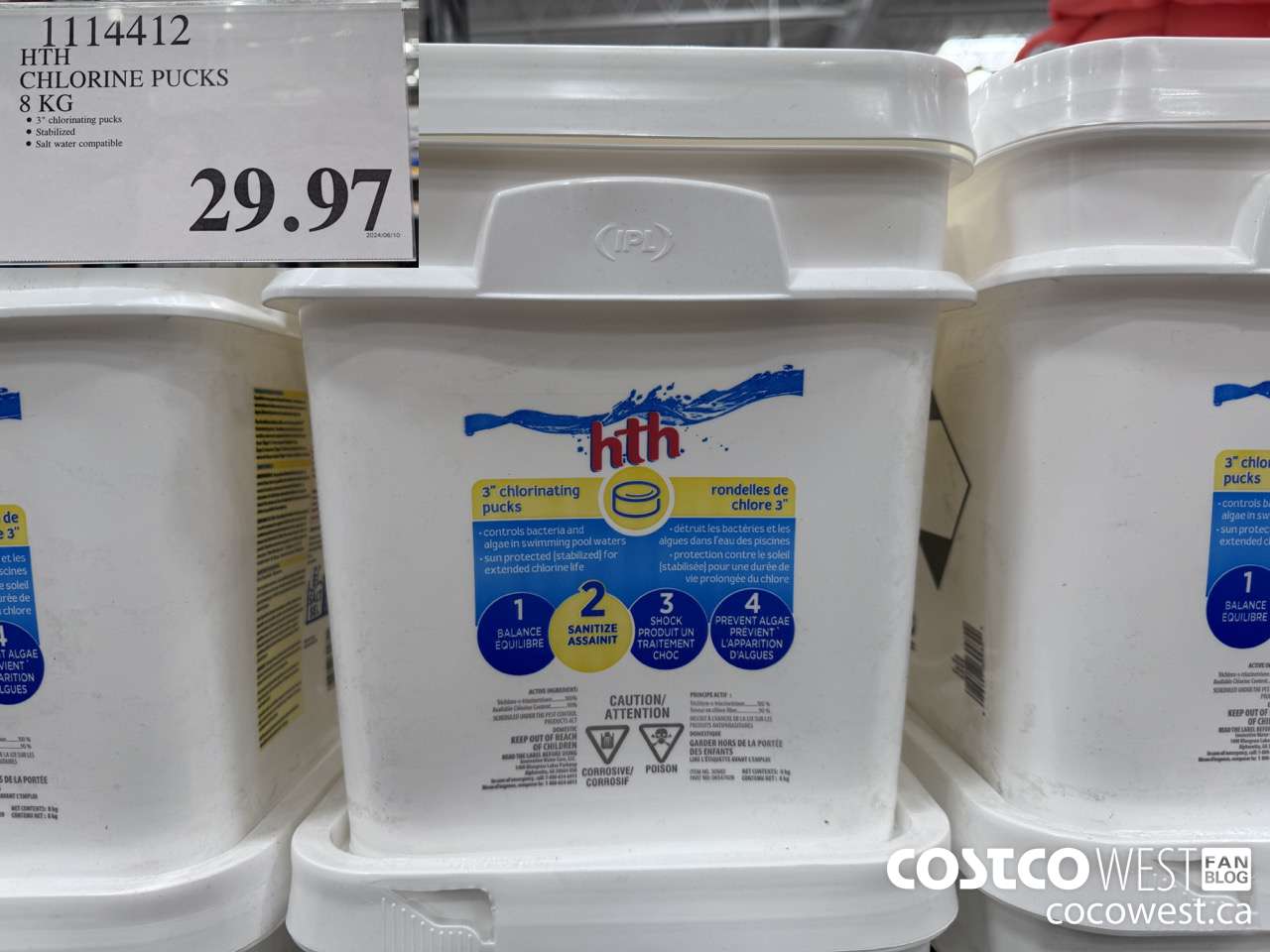 1114412 HTH CHLORINE PUCKS 8 KG $29.97