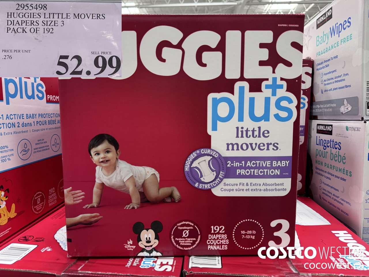 2955498 HUGGIES LITTLE MOVERS DIAPERS SIZE 3 PACK OF 192 $52.99