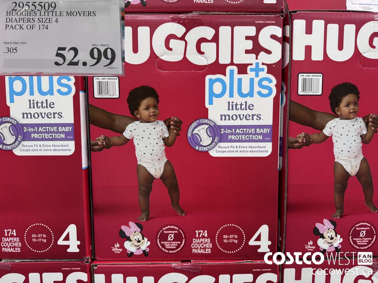 2955509 HUGGIES LITTLE MOVERS DIAPERS SIZE 4 PACK OF 174 $52.99