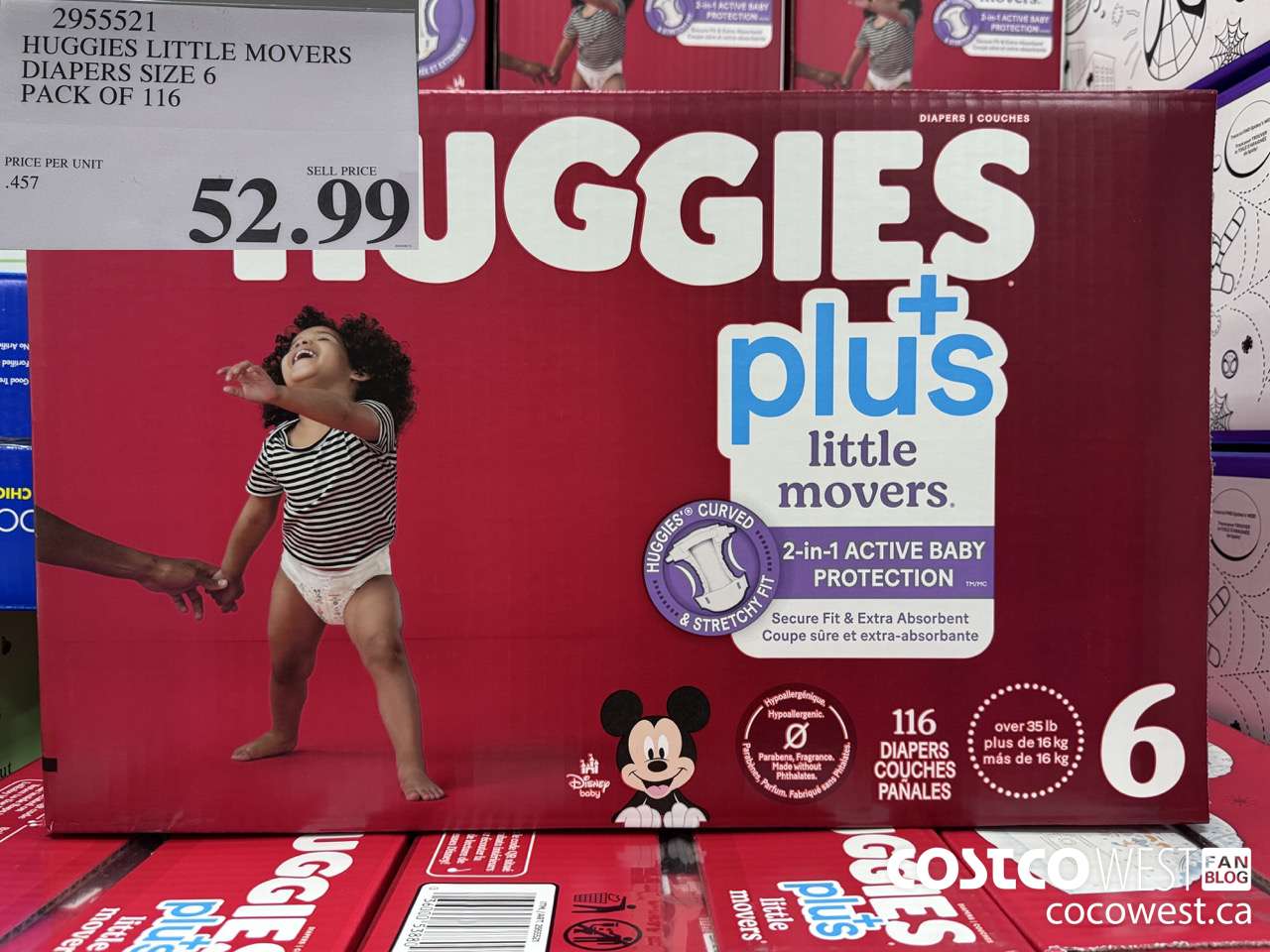 2955521 HUGGIES LITTLE MOVERS DIAPERS SIZE 6 PACK OF 116 $52.99