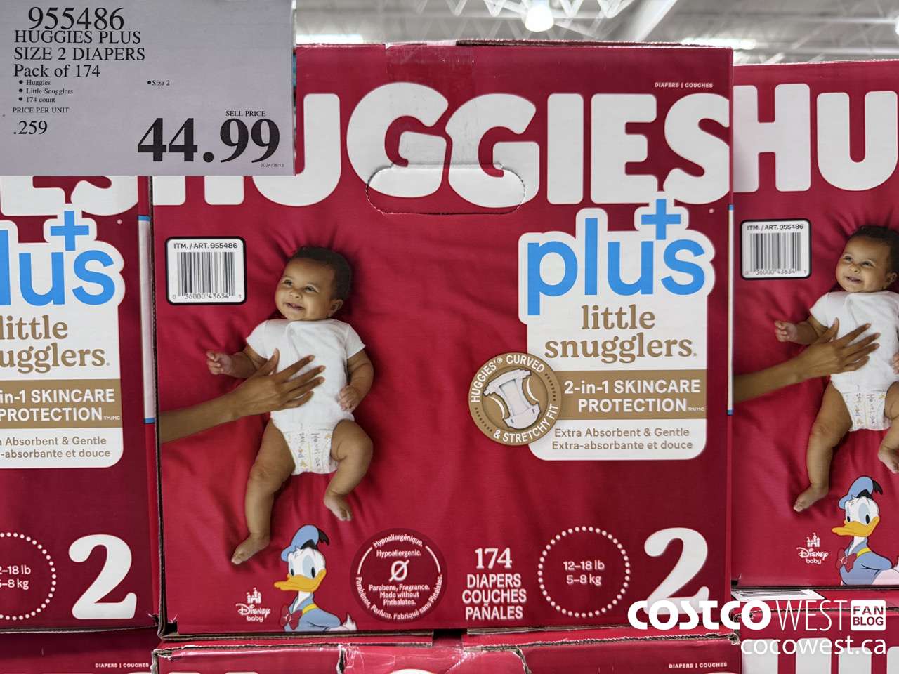 955486 HUGGIES LITTLE SNUGGLE SIZE 2 DIAPERS PACK OF 174 $44.99