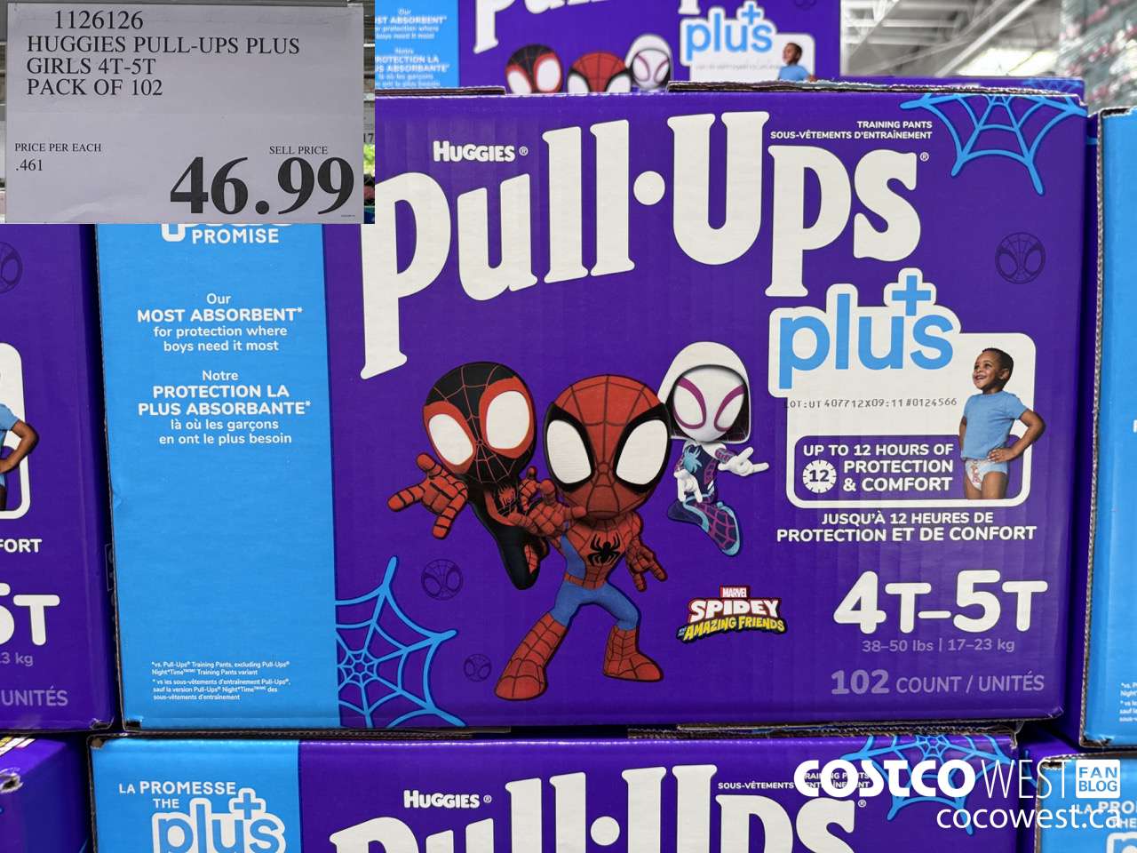 1126126 HUGGIES PULL-UPS PLUS GIRLS 4T-5T PACK OF 102 $46.99