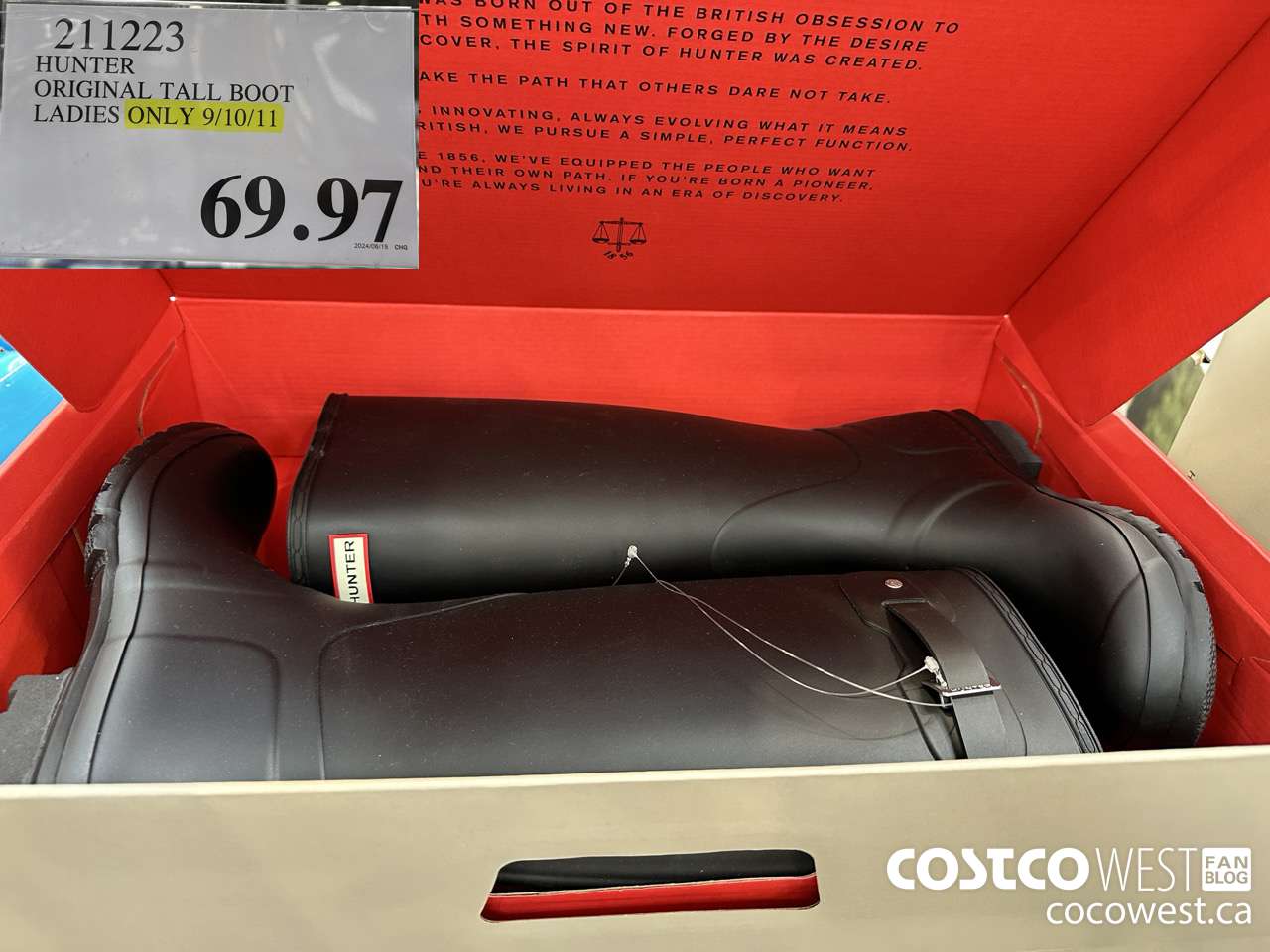 211223 HUNTER ORIGINAL TALL BOOT LADIES ONLY 9/10/11 $69.97