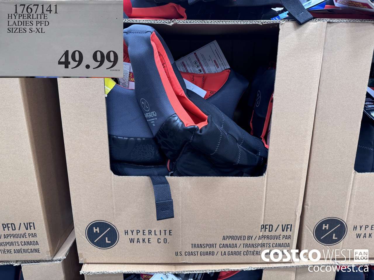 1767141 HYPERIITE LADIES PFD SIZES S-XL $49.99