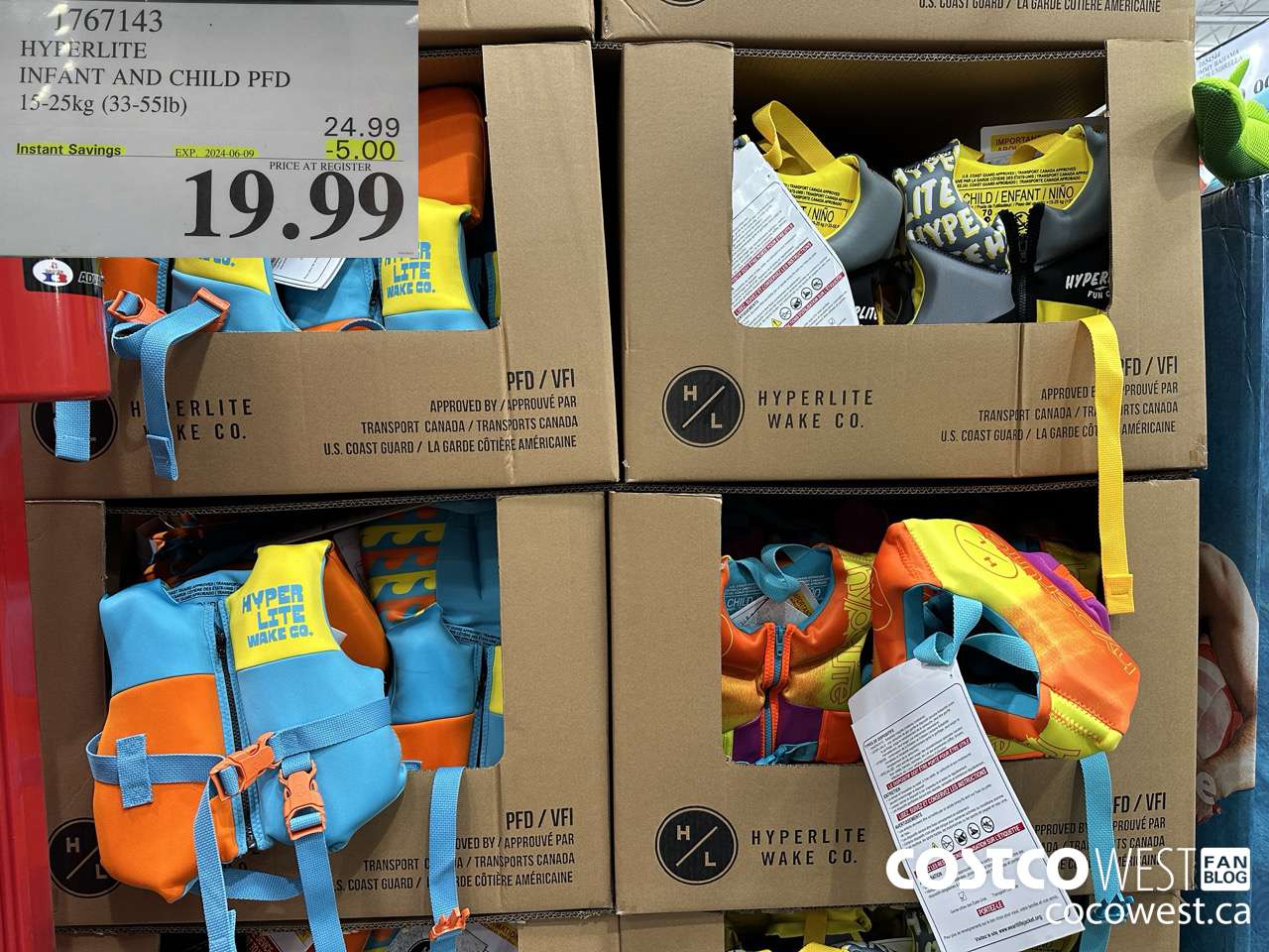 1767143 HYPERLITE INFANT AND CHILD PFD 15-25kg (33-55LB)  ($5.00 INSTANT SAVINGS EXPIRES ON 2024-06-09) $19.99