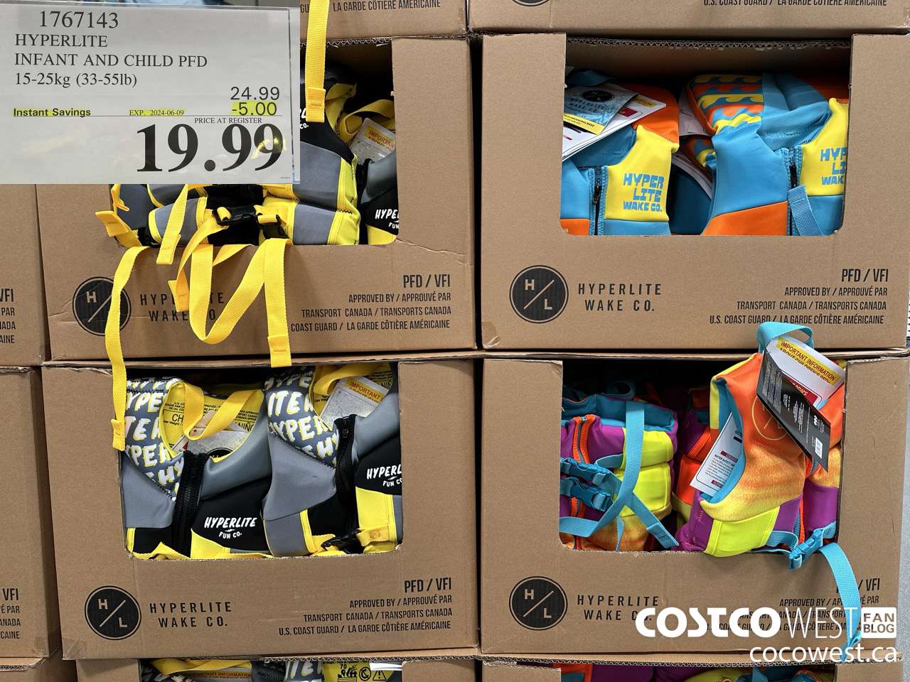 1767143 HYPERLITE INFANT AND CHILD PFD 15-25kg (33-55LB)  ($5.00 INSTANT SAVINGS EXPIRES ON 2024-06-09) $19.99