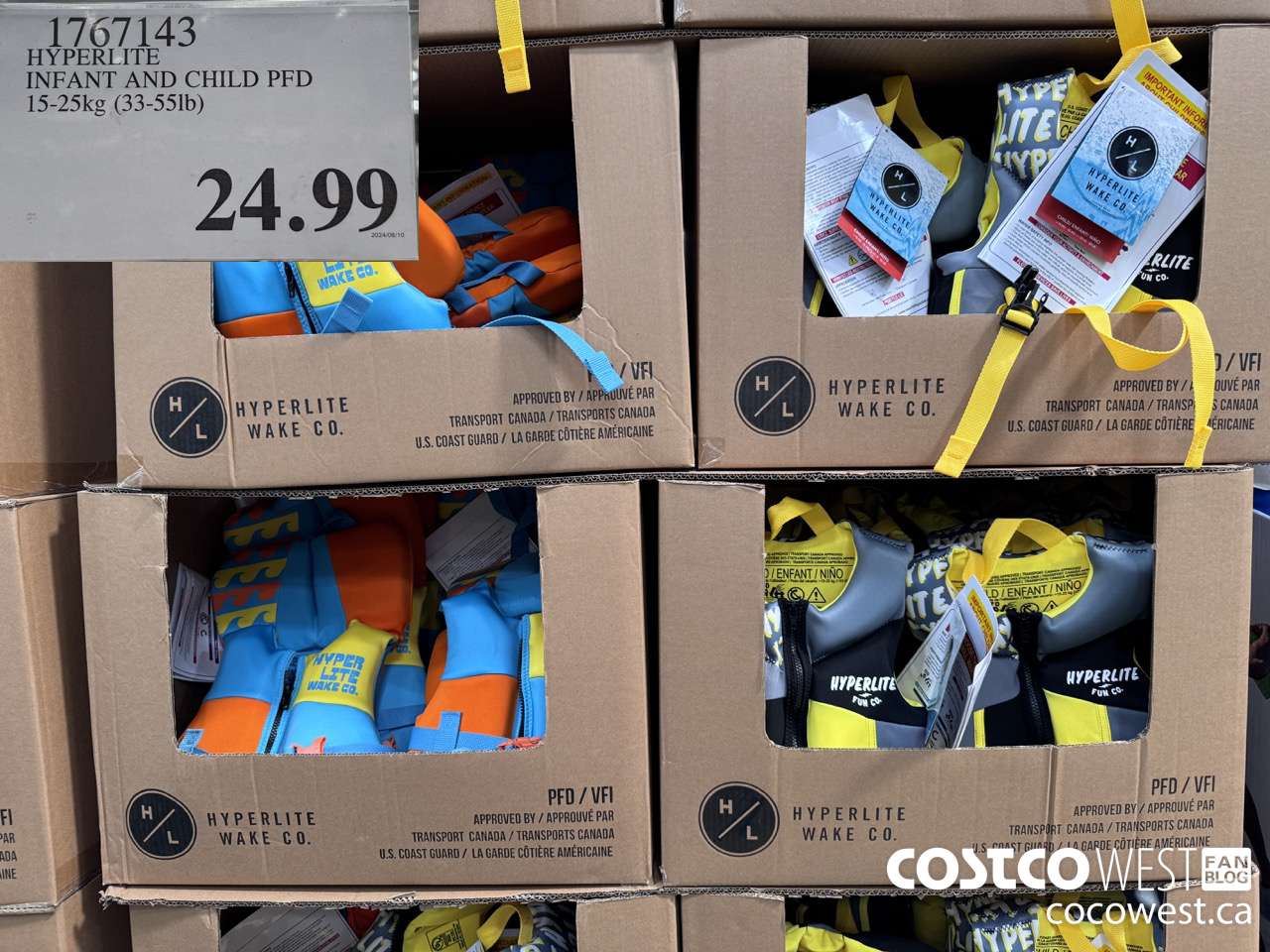 1767143 HYPERLITE INFANT AND CHILD PFD 15-25kg (33-55LB)  $24.99