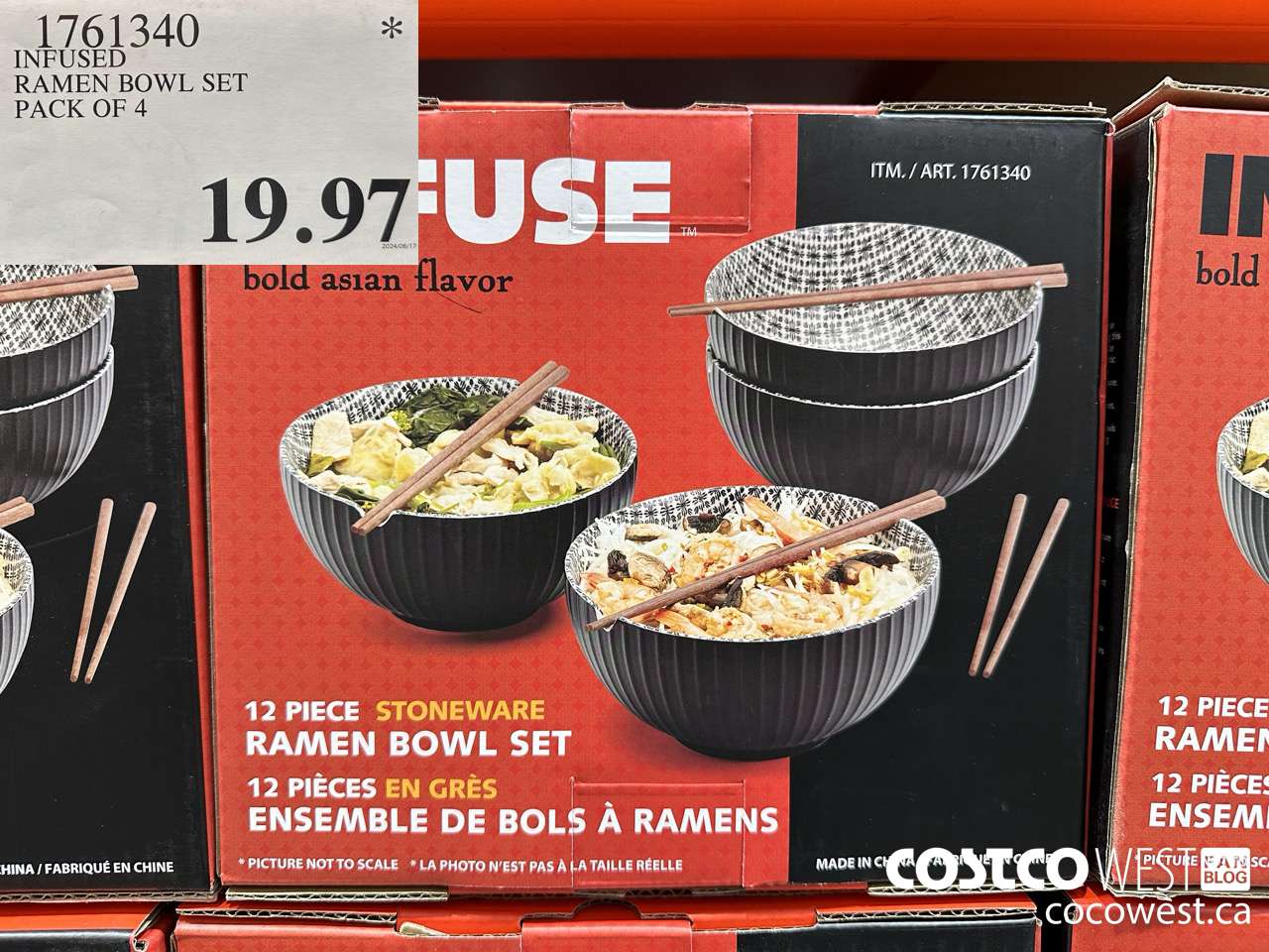 1761340 INFUSED RAMEN BOWL SET PACK OF 4 $19.97