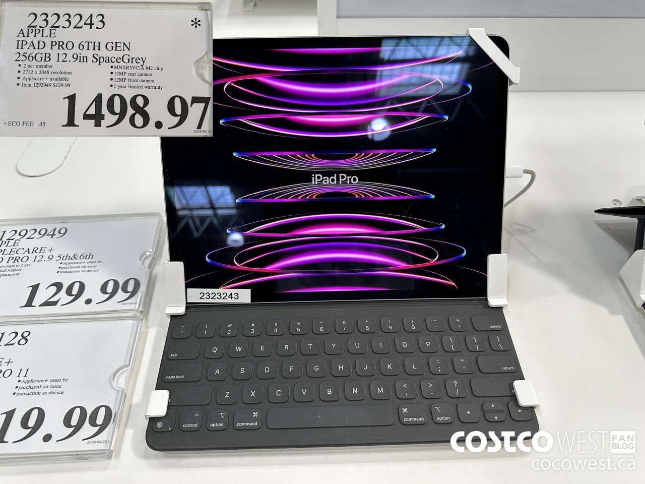 2323243 IPAD PRO 12.9 256GB SPACE GREY MNXR3VC/A $1498.97