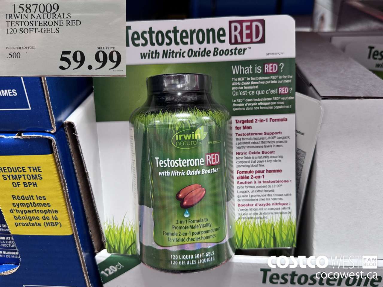 1587009 IRWIN NATURALS TESTOSTERONE RED 120 SOFT-GELS $59.99