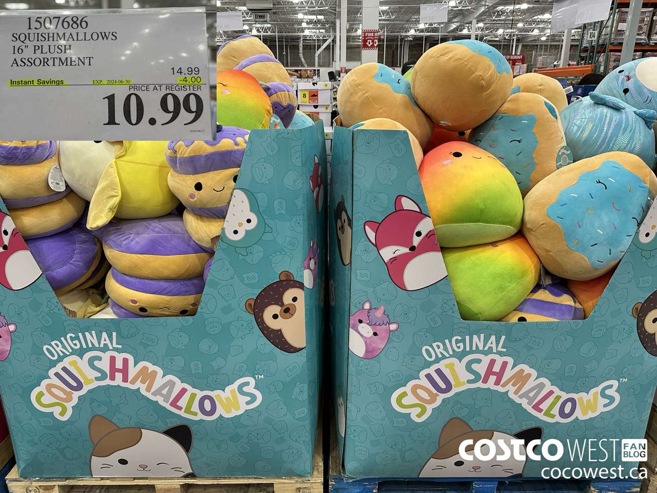 1507686 JAZWARES SQUISHMALLOWS 16 INCH PLUSH ASSORTMENT ($4.00 INSTANT SAVINGS EXPIRES ON 2024-06-30) $10.99