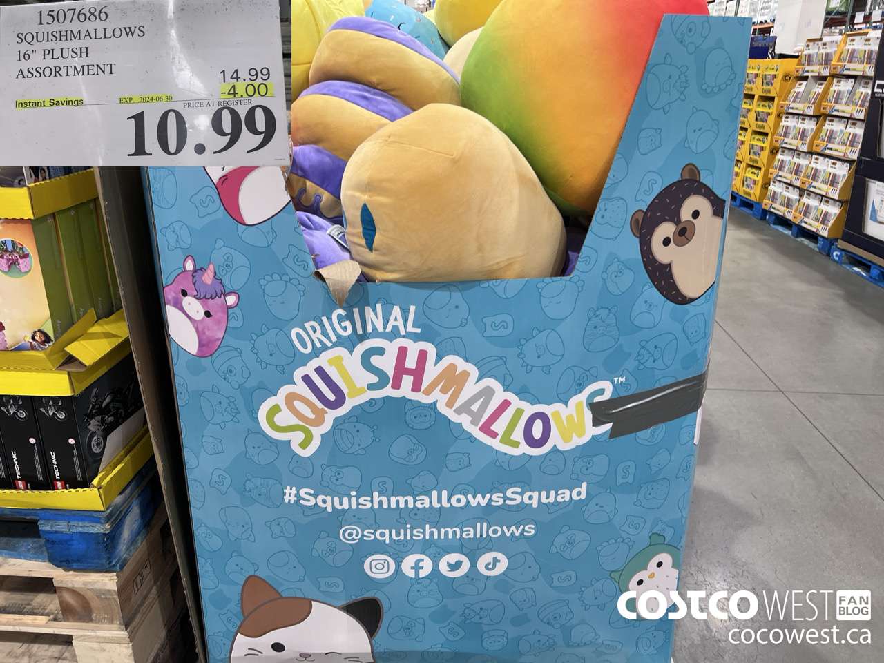 1507686 JAZWARES SQUISHMALLOWS 16 INCH PLUSH ASSORTMENT ($4.00 INSTANT SAVINGS EXPIRES ON 2024-06-30) $10.99