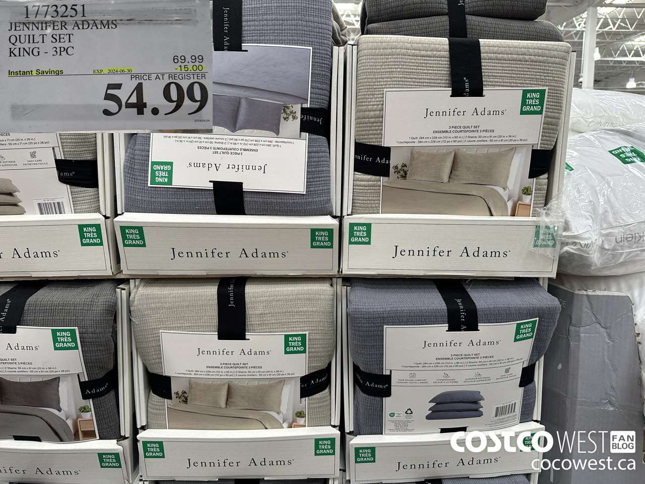 1773251 JENNIFER ADAMS QUILT SET KING 3PC ($15.00 INSTANT SAVINGS EXPIRES ON 2024-06-30) $54.99