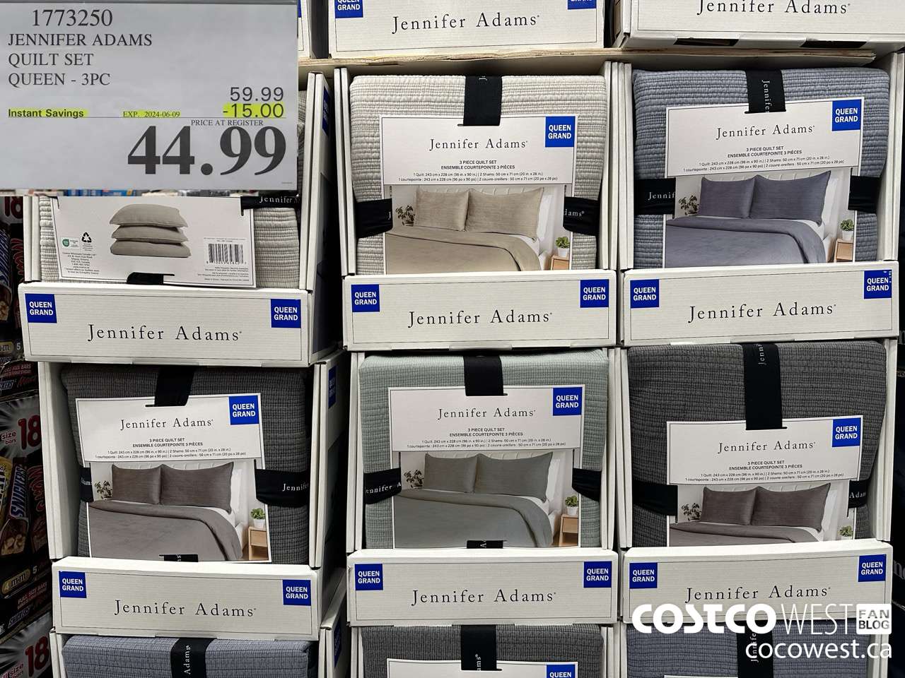 1773250 JENNIFER ADAMS QUILT SET QUEEN 3PC ($15.00 INSTANT SAVINGS EXPIRES ON 2024-06-09) $44.99