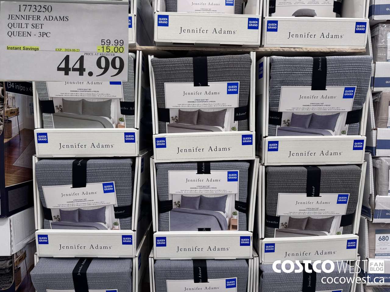 1773250 JENNIFER ADAMS QUILT SET QUEEN 3PC ($15.00 INSTANT SAVINGS EXPIRES ON 2024-06-23) $44.99