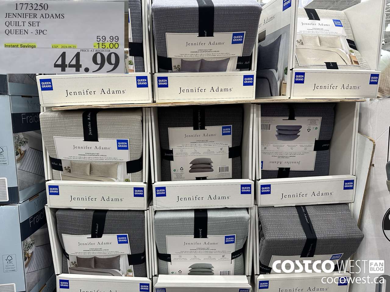 1773250 JENNIFER ADAMS QUILT SET QUEEN 3PC ($15.00 INSTANT SAVINGS EXPIRES ON 2024-06-23) $44.99