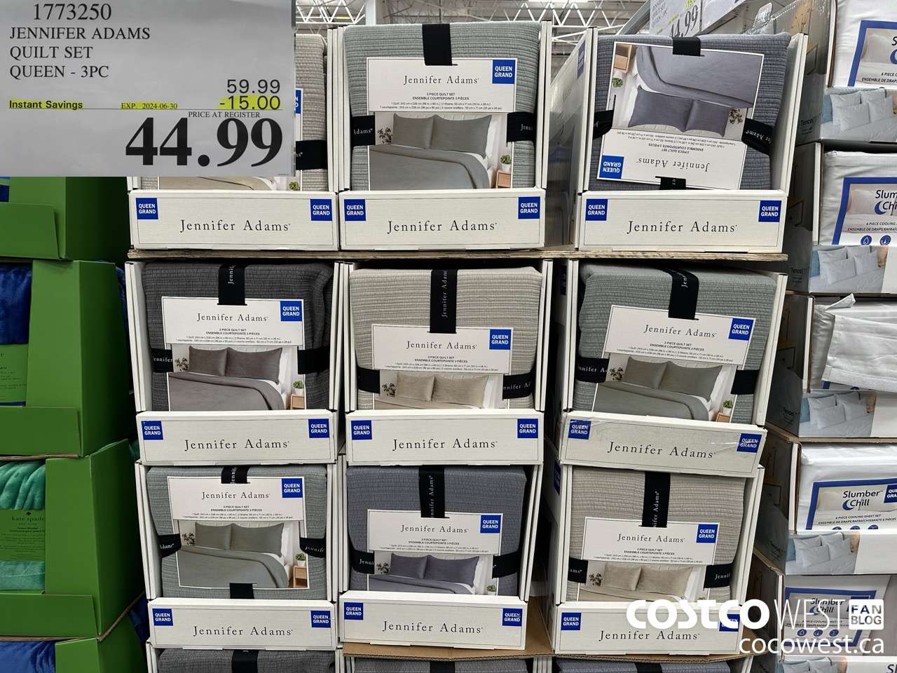 1773250 JENNIFER ADAMS QUILT SET QUEEN 3PC ($15.00 INSTANT SAVINGS EXPIRES ON 2024-06-30) $44.99