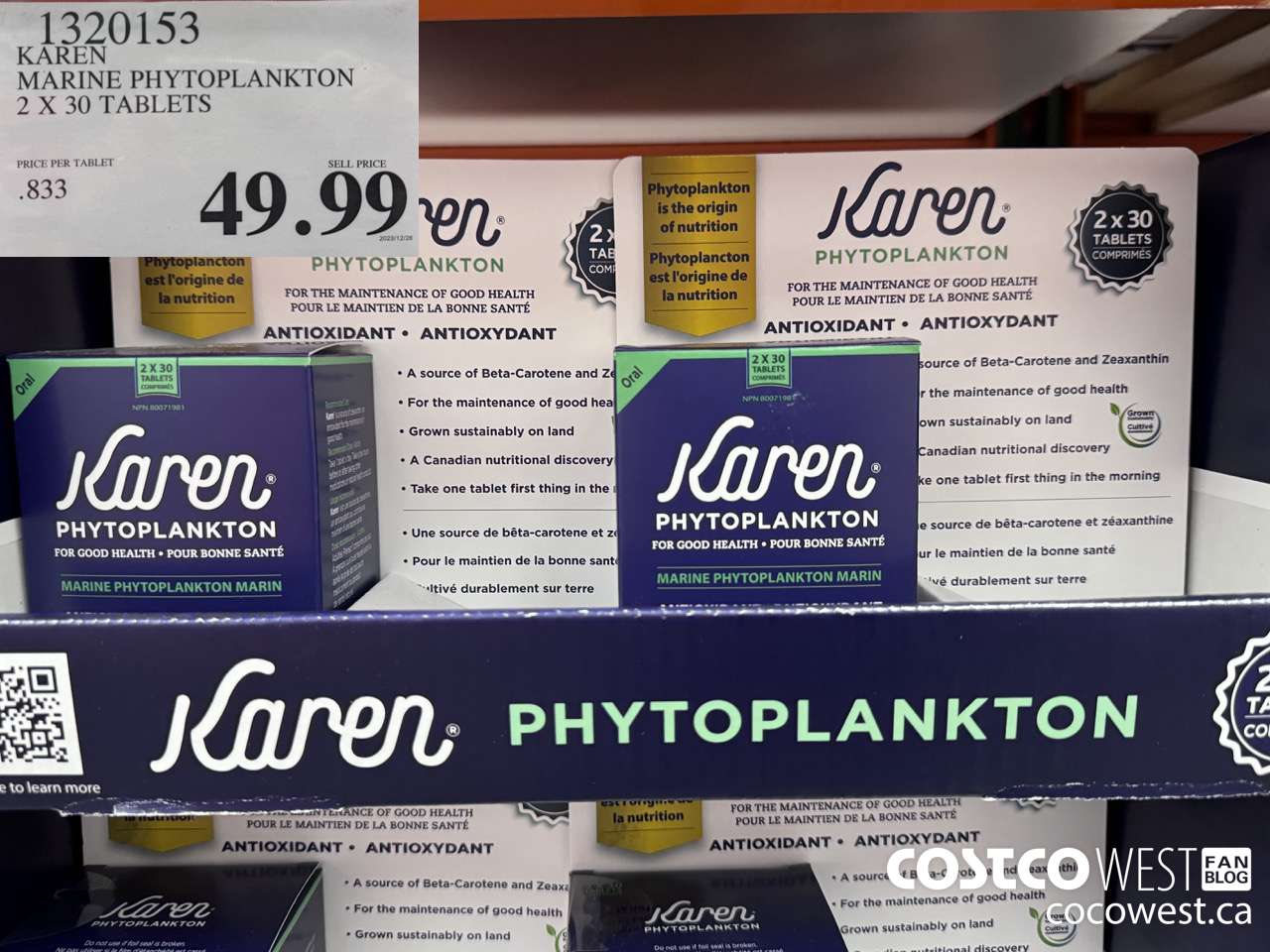1320153 KAREN GADITAE PHYTOPLANKTON 2x30 tablets  $49.99