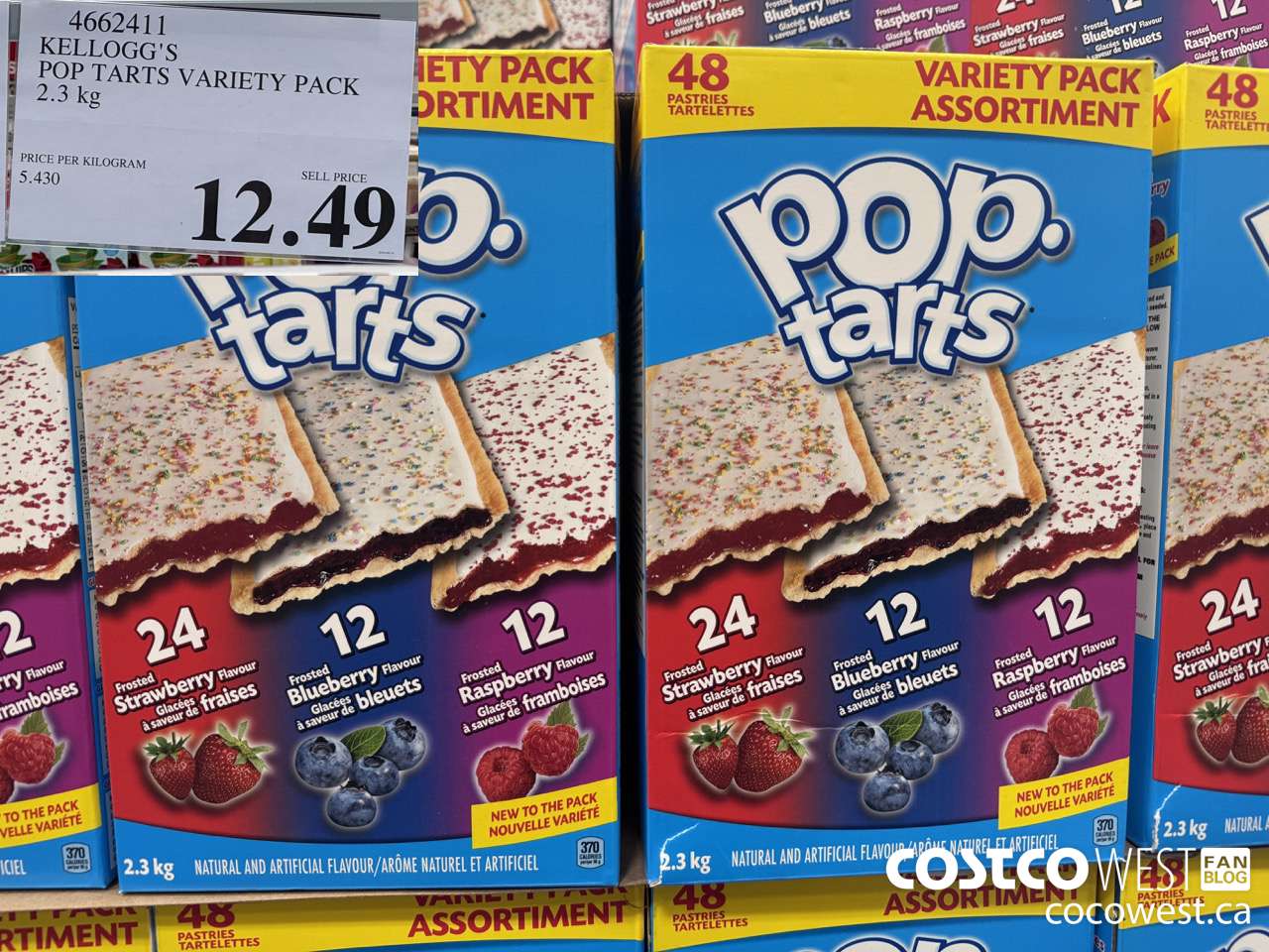 4662411 KELLOGG'S POP TARTS VARIETY PACK 2.3 KG $12.49