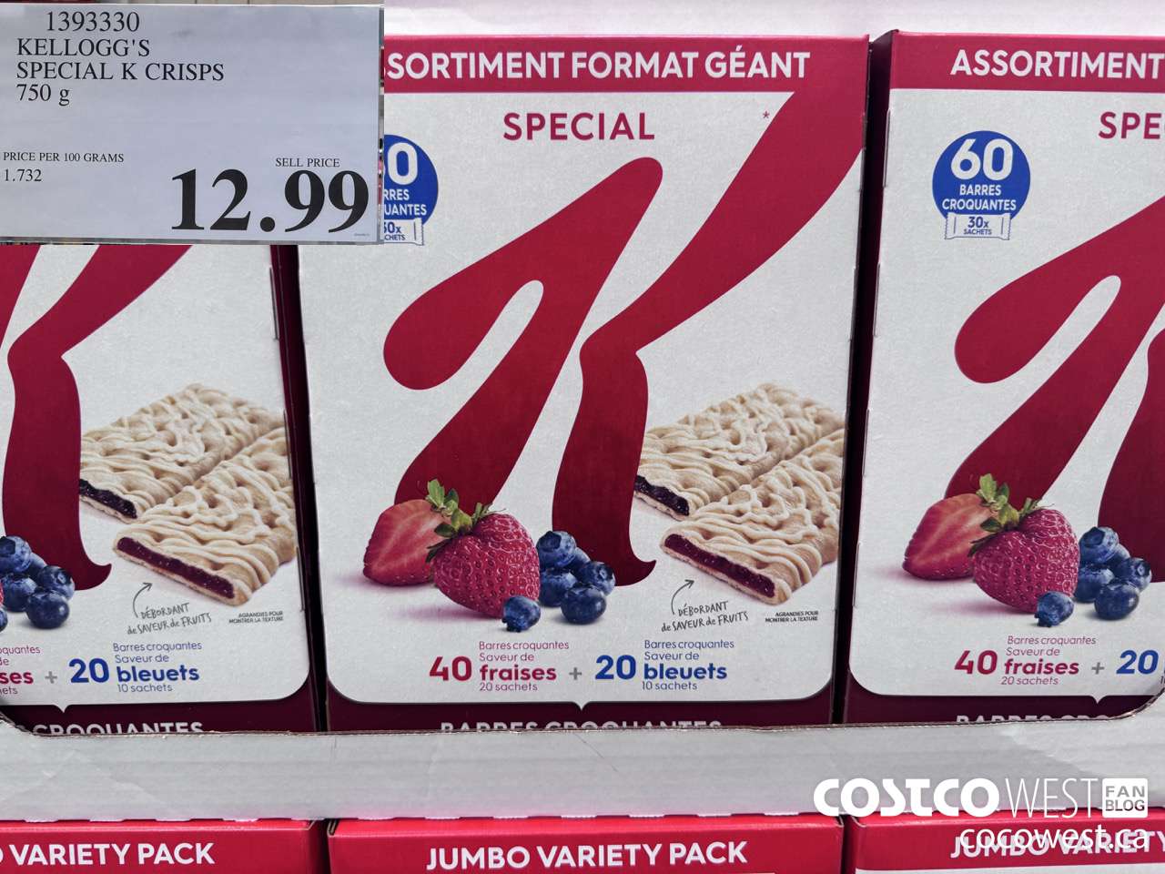 1393330 KELLOGG'S SPECIAL K CRISPS 750 G $12.99