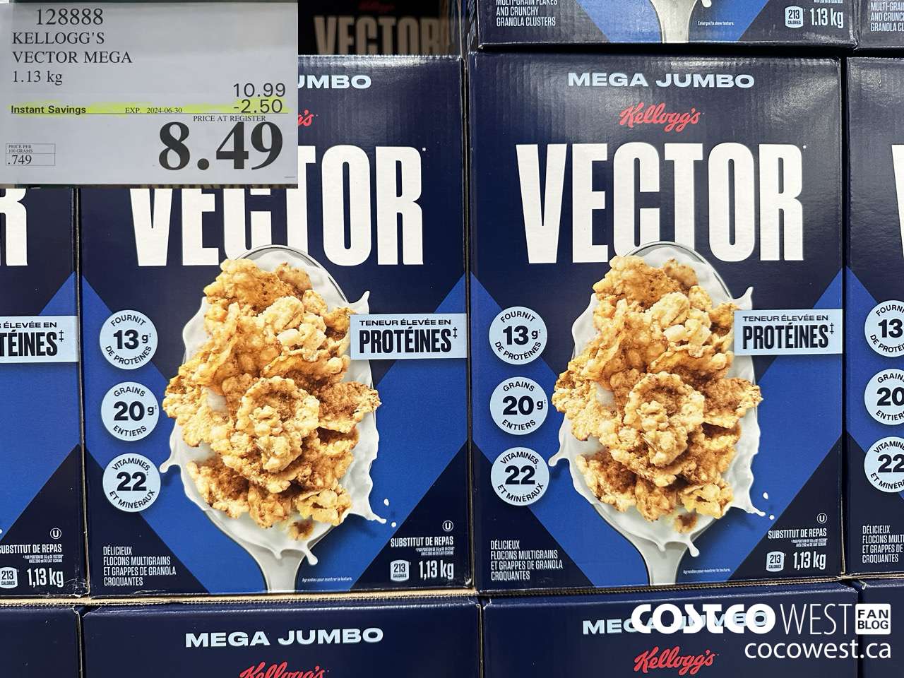 128888 KELLOGGS VECTOR MEGA 1.13KG ($2.50 INSTANT SAVINGS EXPIRES ON 2024-06-30) $8.49