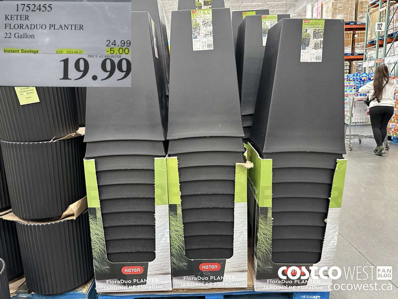 1752455 KETER FLORADUO PLANTER 22 GALLON ($5.00 INSTANT SAVINGS EXPIRES ON 2024-06-23) $19.99