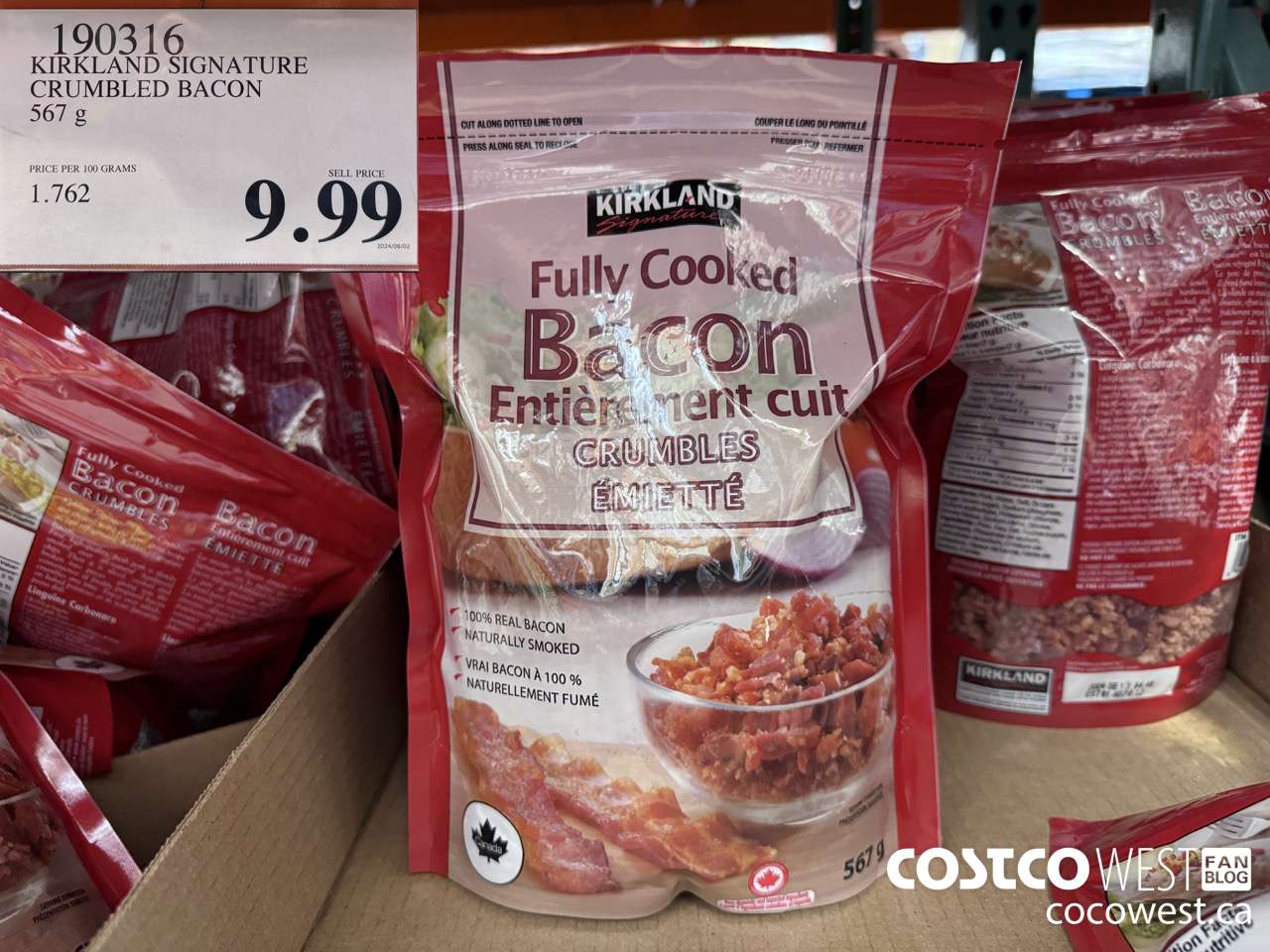 190316 KIRKLAND SIGNATURE CRUMBLED BACON 567 G $9.99