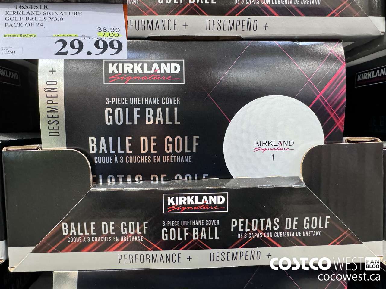 1654518 KIRKLAND SIGNATURE GOLF BALLS V3.0 PACK OF 24 ($7.00 INSTANT SAVINGS EXPIRES ON 2024-06-16) $29.99