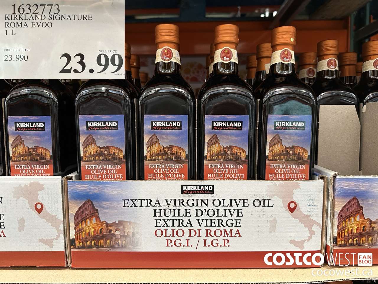 1632773 KIRKLAND SIGNATURE ROMA EVOO 1 L $23.99