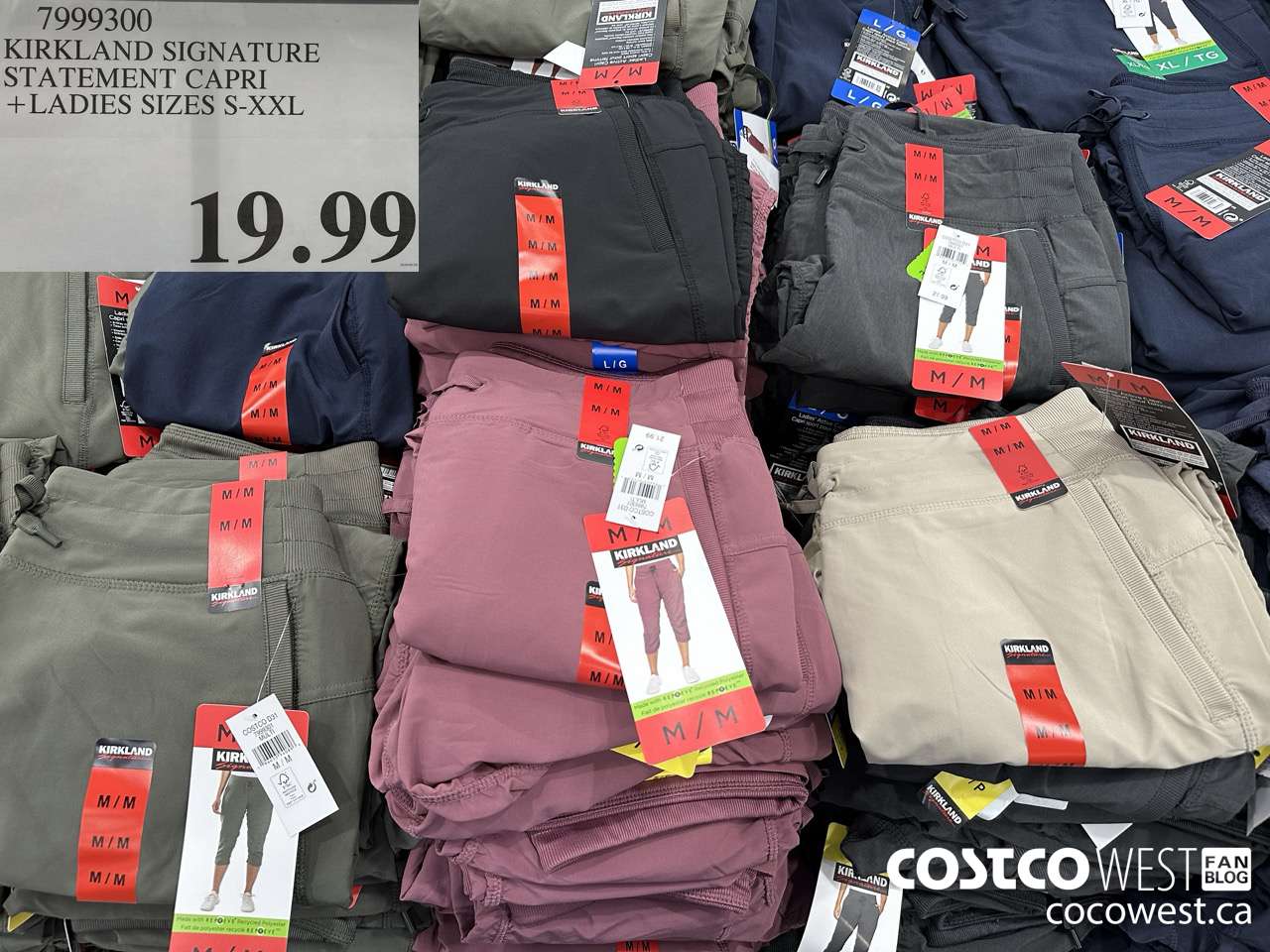 7999300 KIRKLAND SIGNATURE STATEMENT CAPRI LADIES SIZES S-XXL $19.99