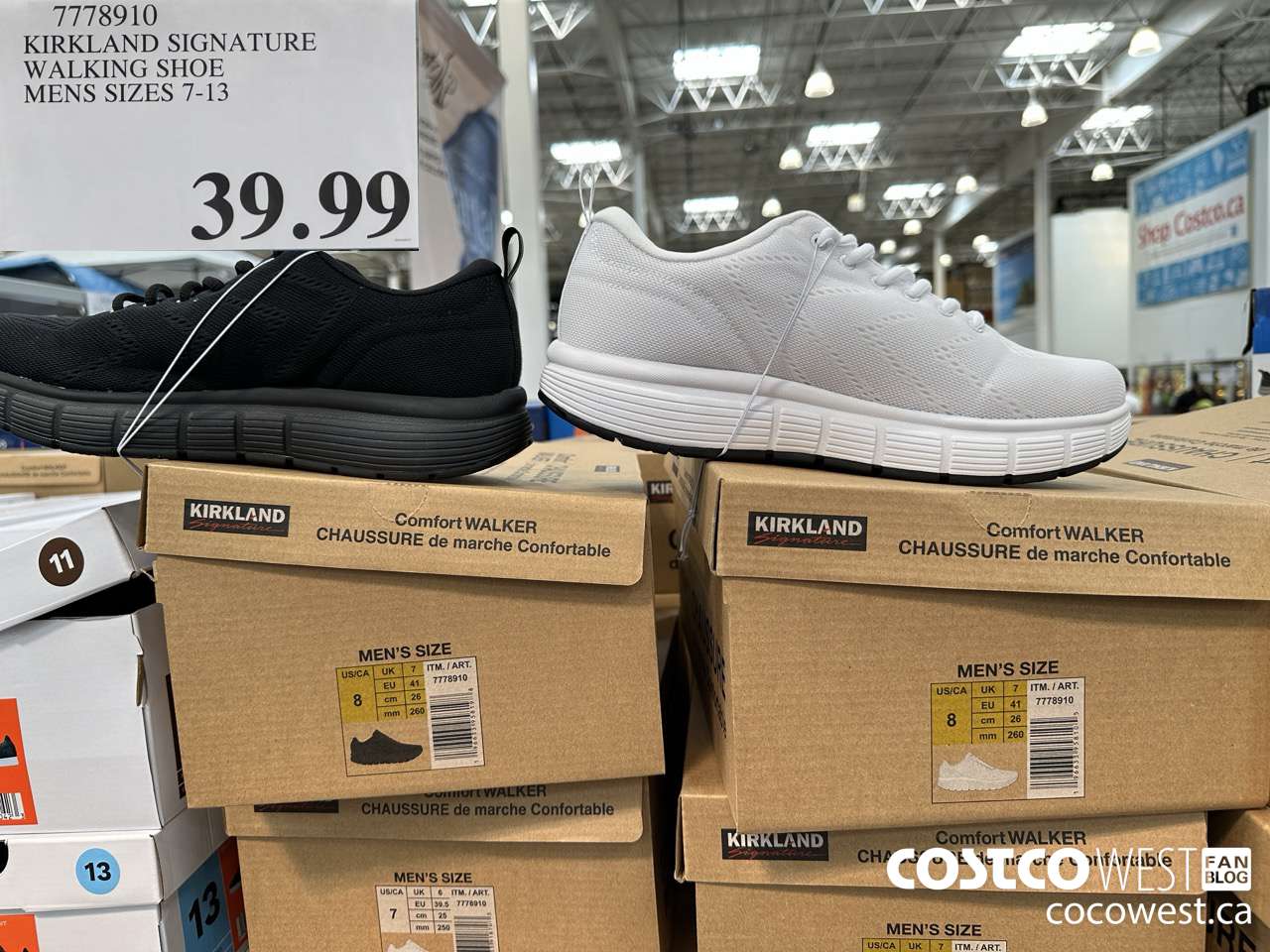 7778910 KIRKLAND SIGNATURE WALKING SHOE MENS SIZES 7-13 $39.99