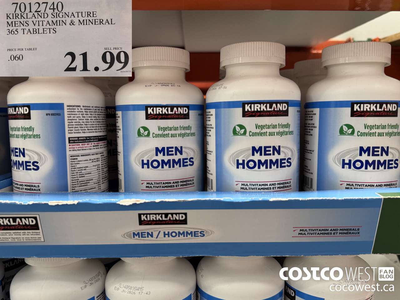 7012740 KS MEN MULTIVITAMIN & MINERAL 365 TABLETS $21.99