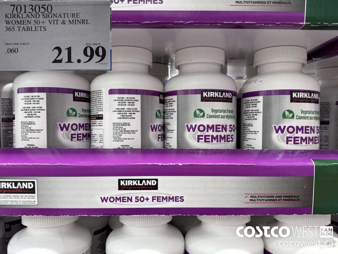 7013050 KS WOMEN 50+ MULTIVITAMIN & MINERAL 365 TABLETS  $21.99