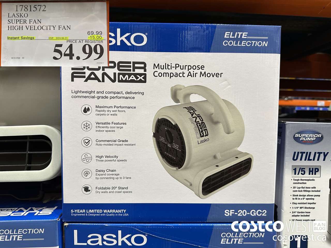 1781572 LASKO SUPER FAN HIGH VELOCITY FAN ($15.00 INSTANT SAVINGS EXPIRES ON 2024-06-23) $54.99