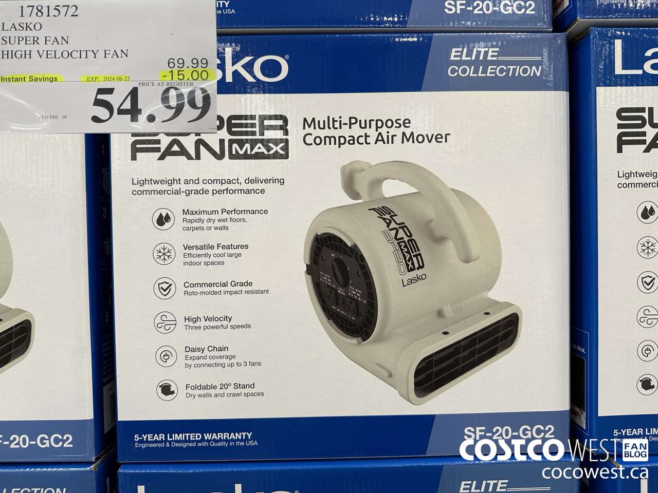 1781572 LASKO SUPER FAN HIGH VELOCITY FAN ($15.00 INSTANT SAVINGS EXPIRES ON 2024-06-23) $54.99