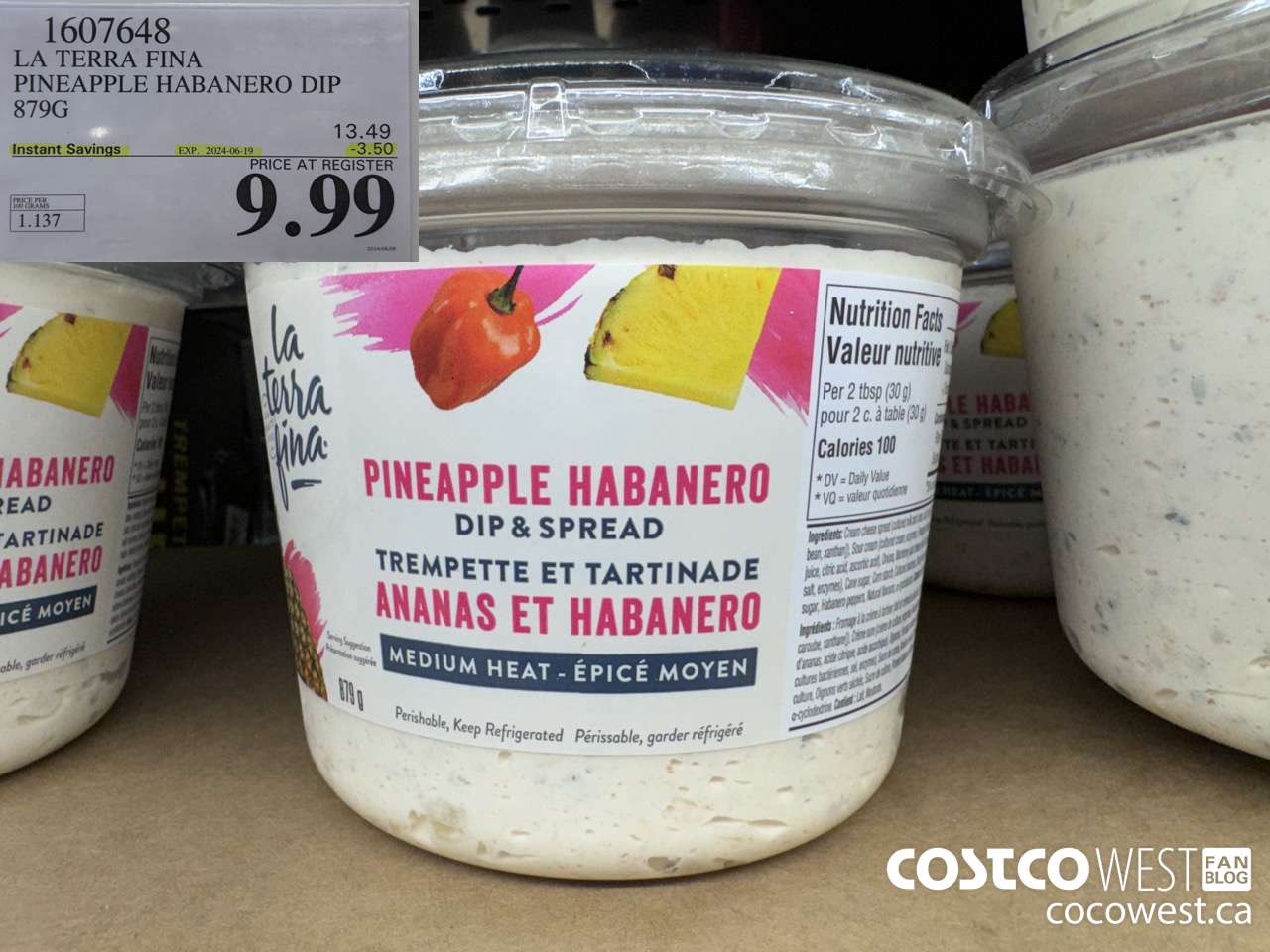 1607648 LA TERRA FINA PINEAPPLE HABANERO DIP 879G ($3.50 INSTANT SAVINGS EXPIRES ON 2024-06-19) $9.99