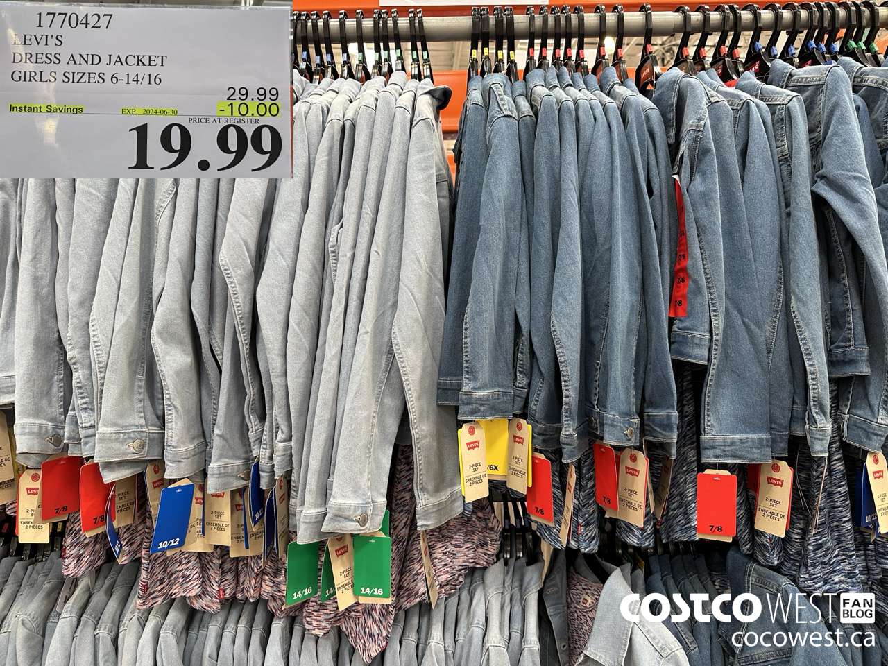 1770427 LEVI'S DRESS AND JACKET GIRLS SIZES 6-14/16 ($10.00 INSTANT SAVINGS EXPIRES ON 2024-06-30) $19.99