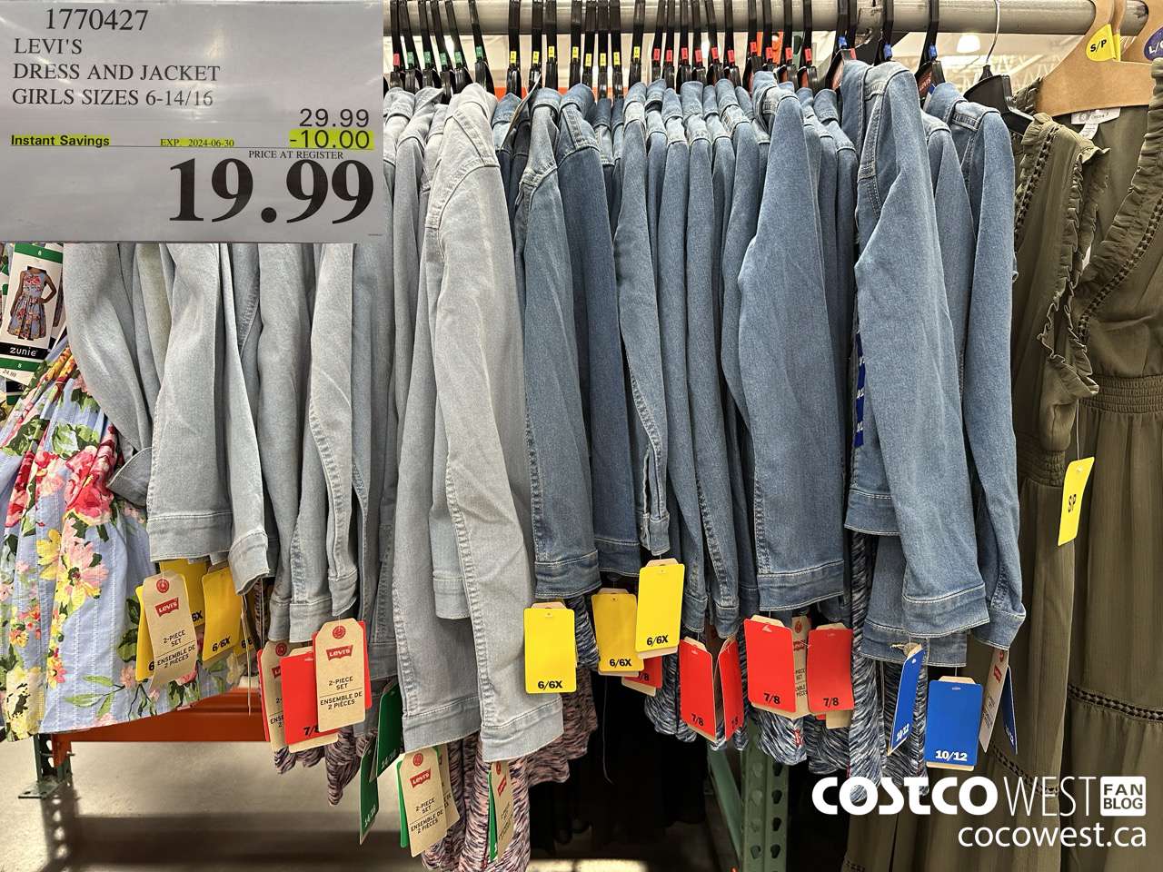 1770427 LEVI'S DRESS AND JACKET GIRLS SIZES 6-14/16 ($10.00 INSTANT SAVINGS EXPIRES ON 2024-06-30) $19.99